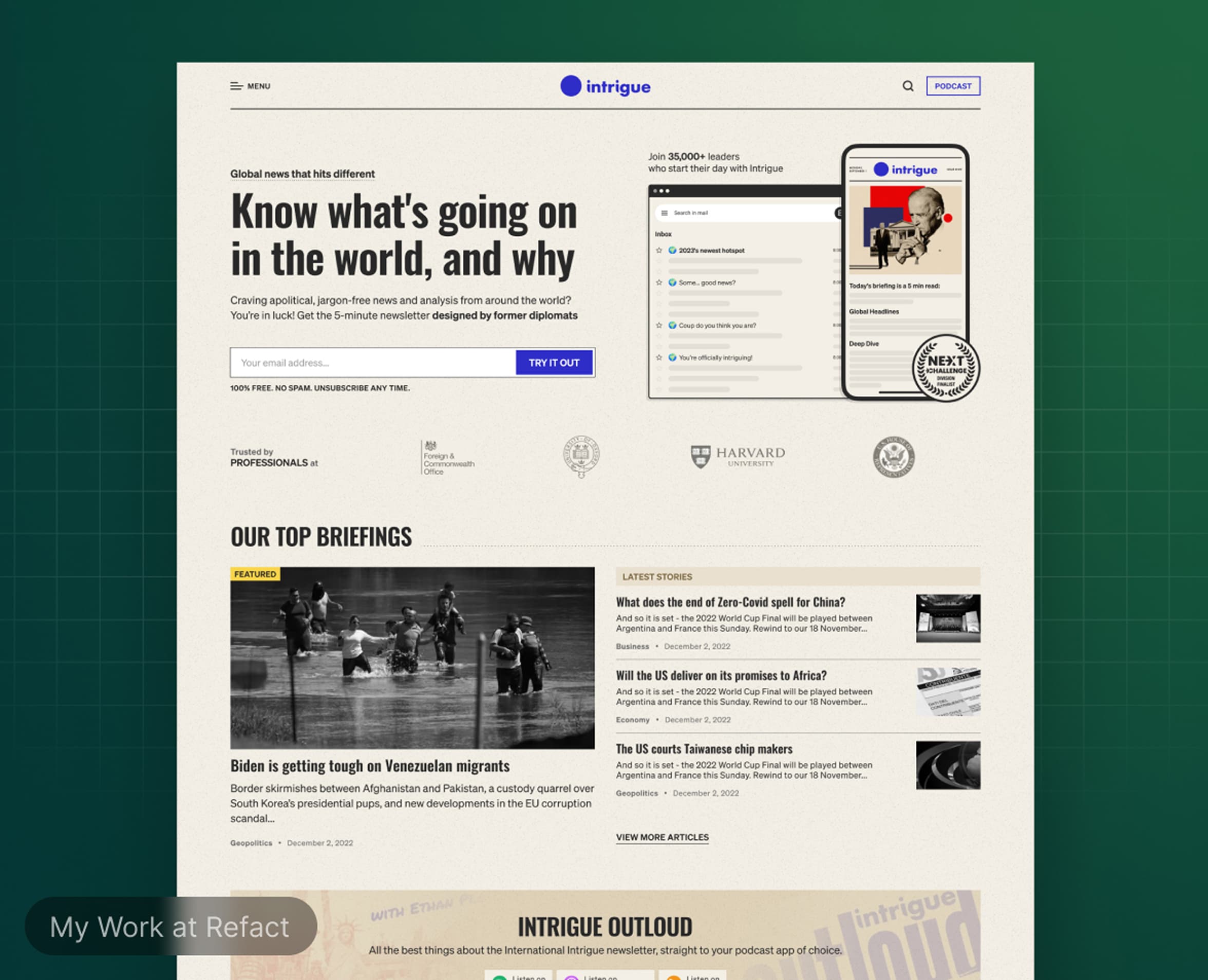 Intrigue Media website